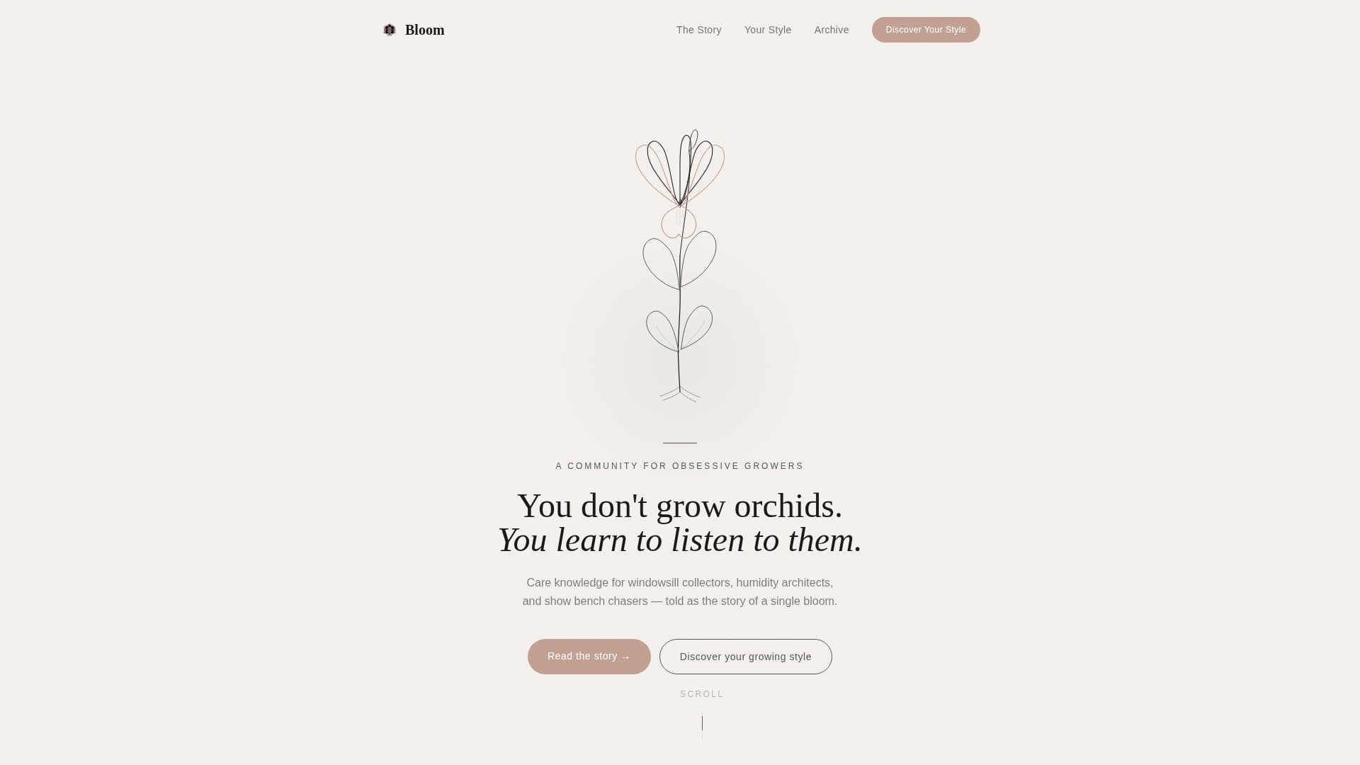 Bloom - Serene Orchidgrowing Landing Page Template