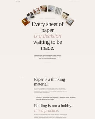 Fold - Elegant Origami Landing Page Template
