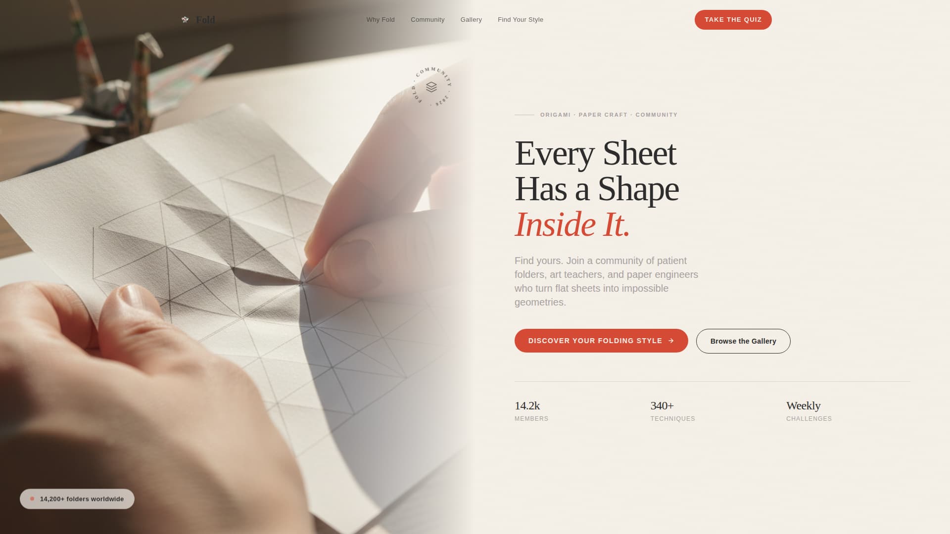 Fold - Inspiring Origami Landing Page Template