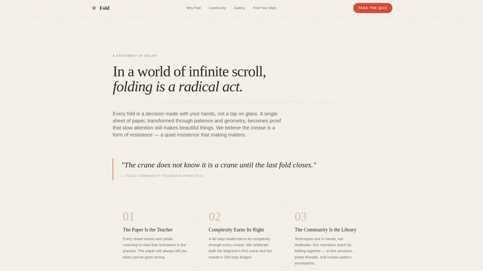 Fold - Inspiring Origami Landing Page Template