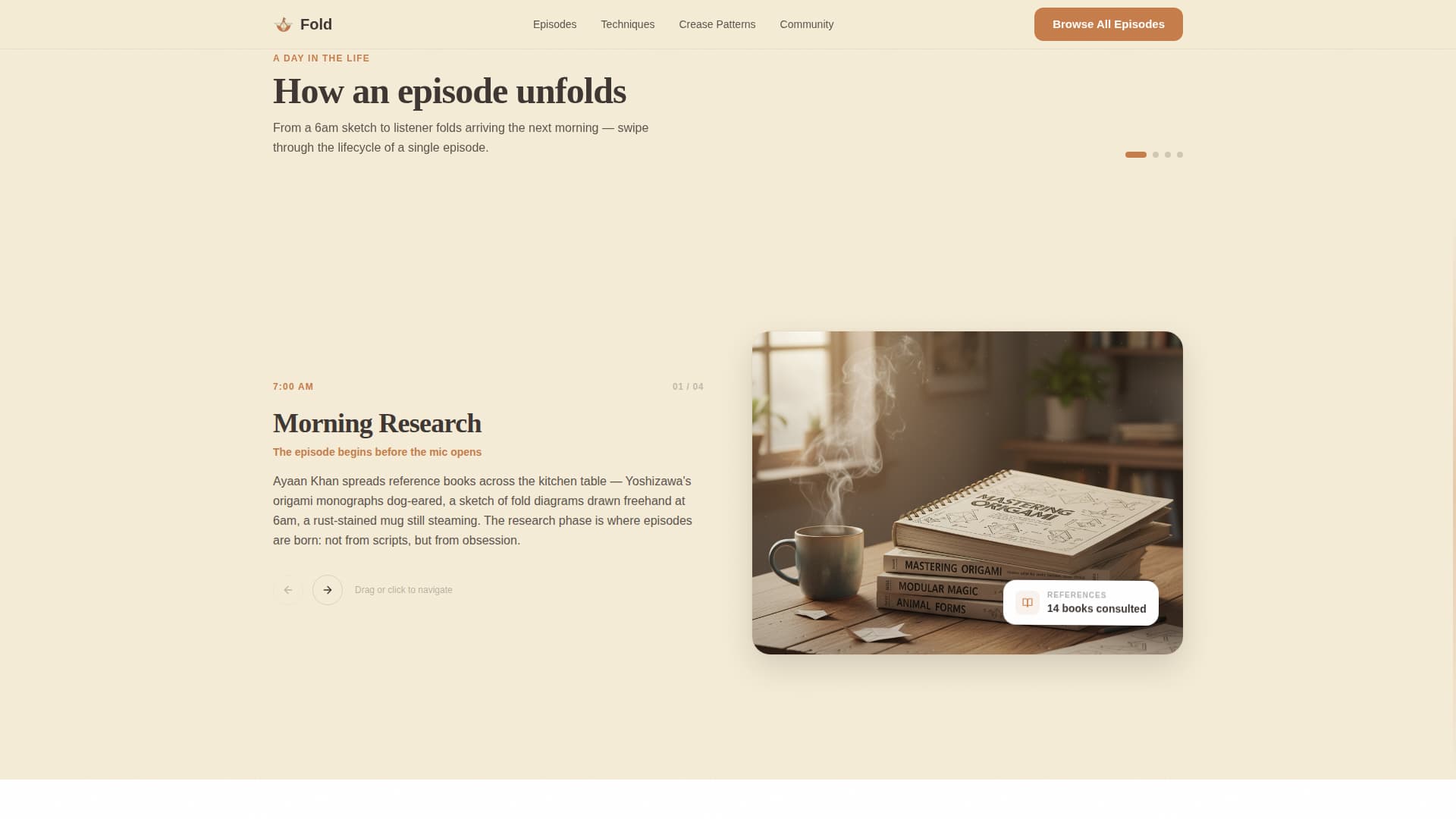 Fold — Handcrafted Paper Folding Landing Page Template