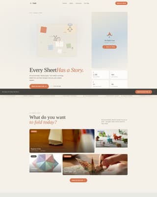 Fold - Captivating Origami Landing Page Template