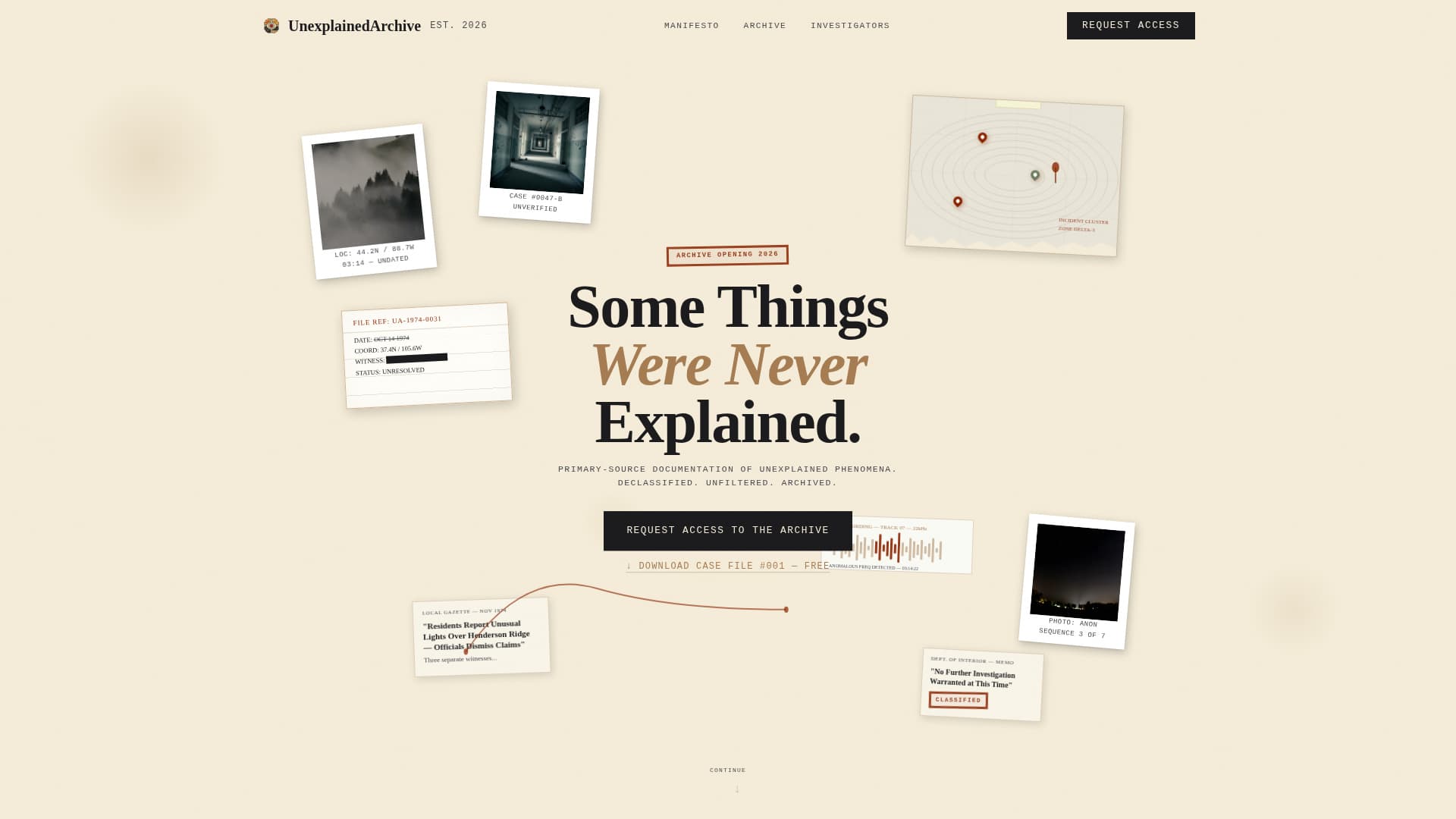 Redacted - Declassified Paranormal Landing Page Template