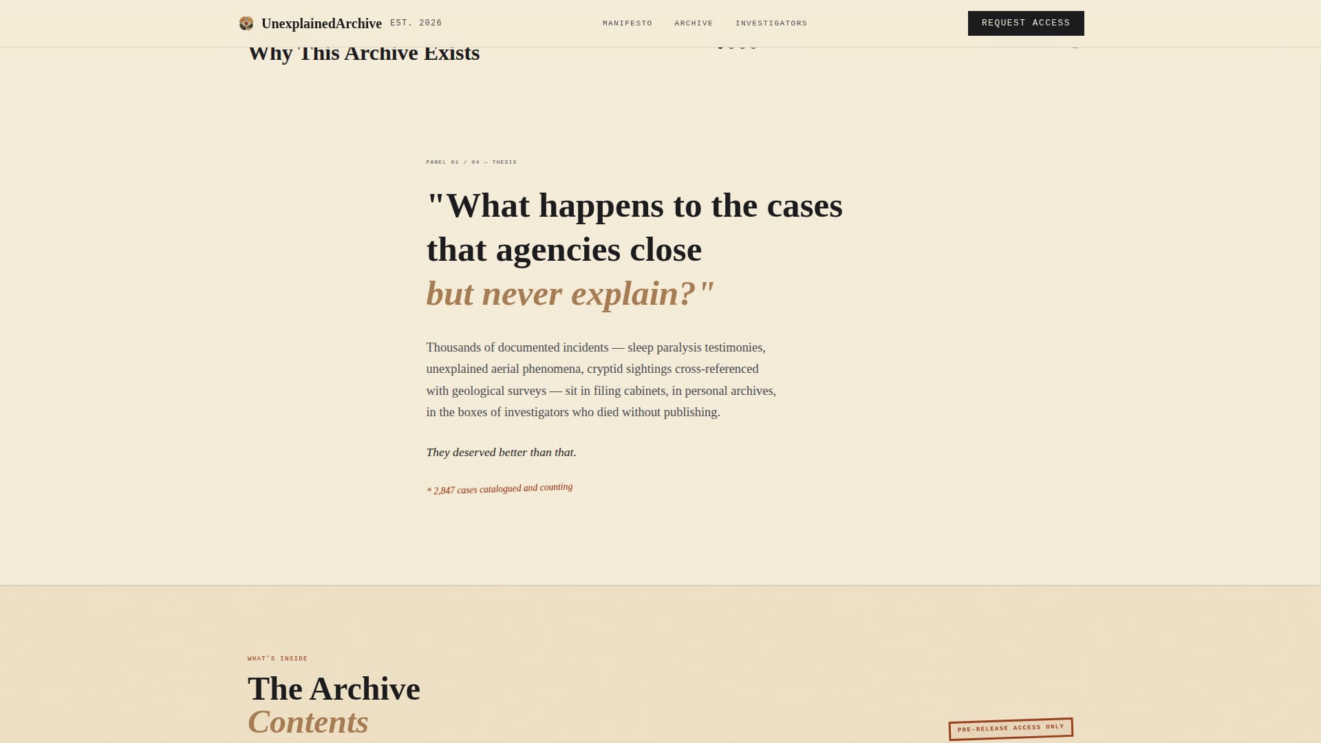Redacted - Declassified Paranormal Landing Page Template