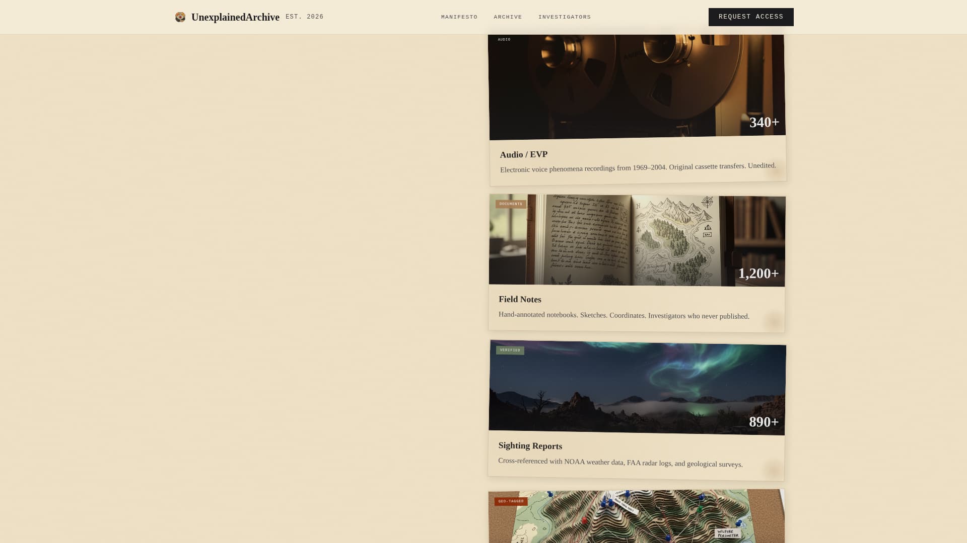 Redacted - Declassified Paranormal Landing Page Template