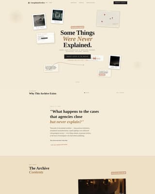 Redacted - Declassified Paranormal Landing Page Template