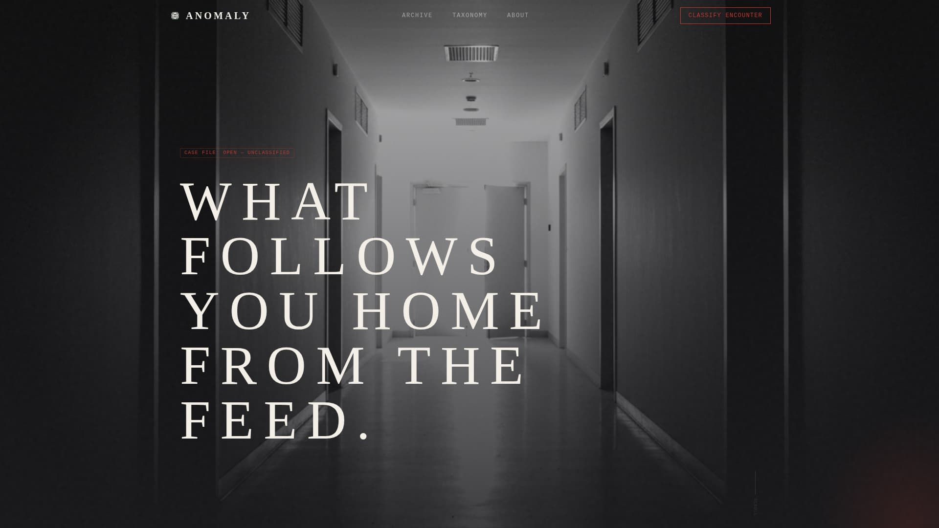 Anomaly - Compelling Paranormal Landing Page Template