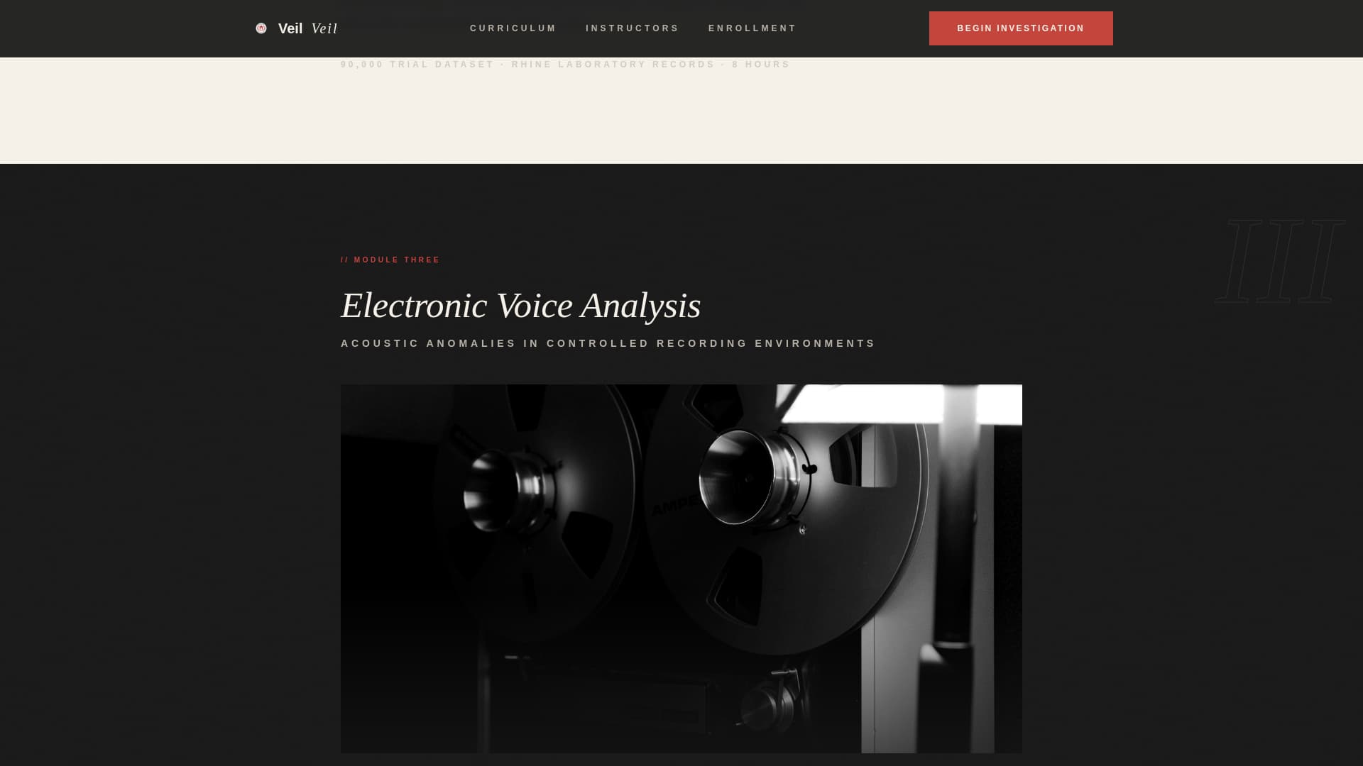 Veil - Enigmatic Paranormal Landing Page Template