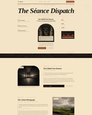 Sance - Haunting Podcast Landing Page Template