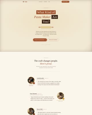 Sfoglia - Artisan Pasta Landing Page Template