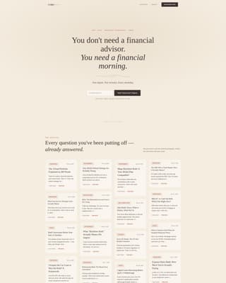 Ledger - Artisan Finance Landing Page Template