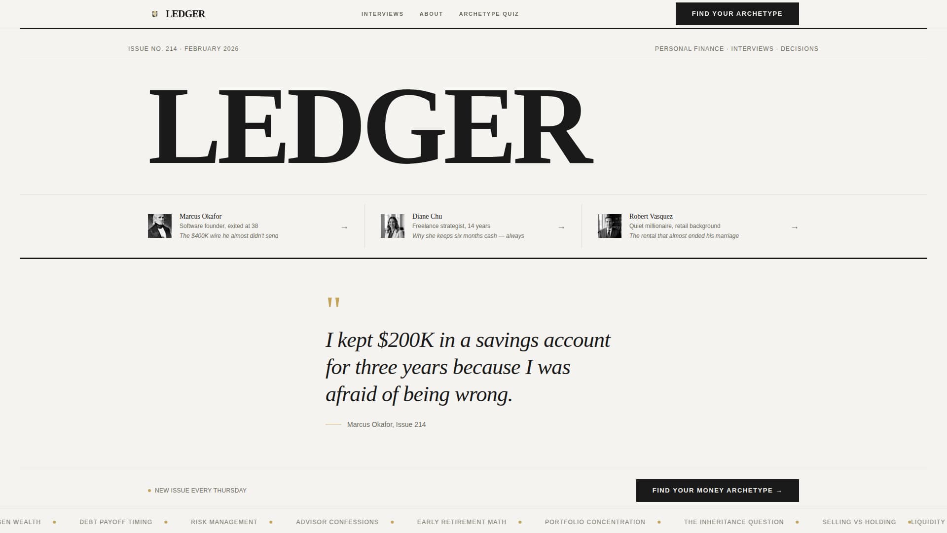 Ledger - Compelling Finance Landing Page Template