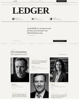 Ledger - Compelling Finance Landing Page Template