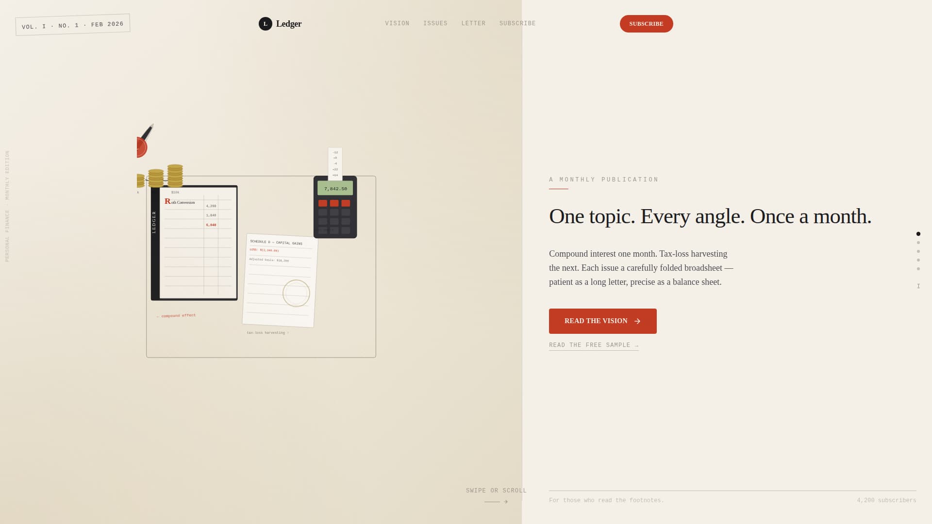 Ledger — Proven Tax Planning Landing Page Template