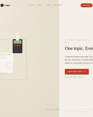 Ledger — Proven Tax Planning Landing Page Template