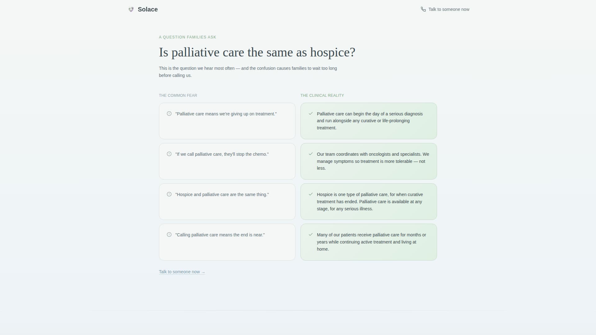 Solace - Compassionate Palliative Care Landing Page Template