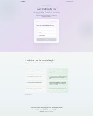 Solace - Compassionate Palliative Care Landing Page Template
