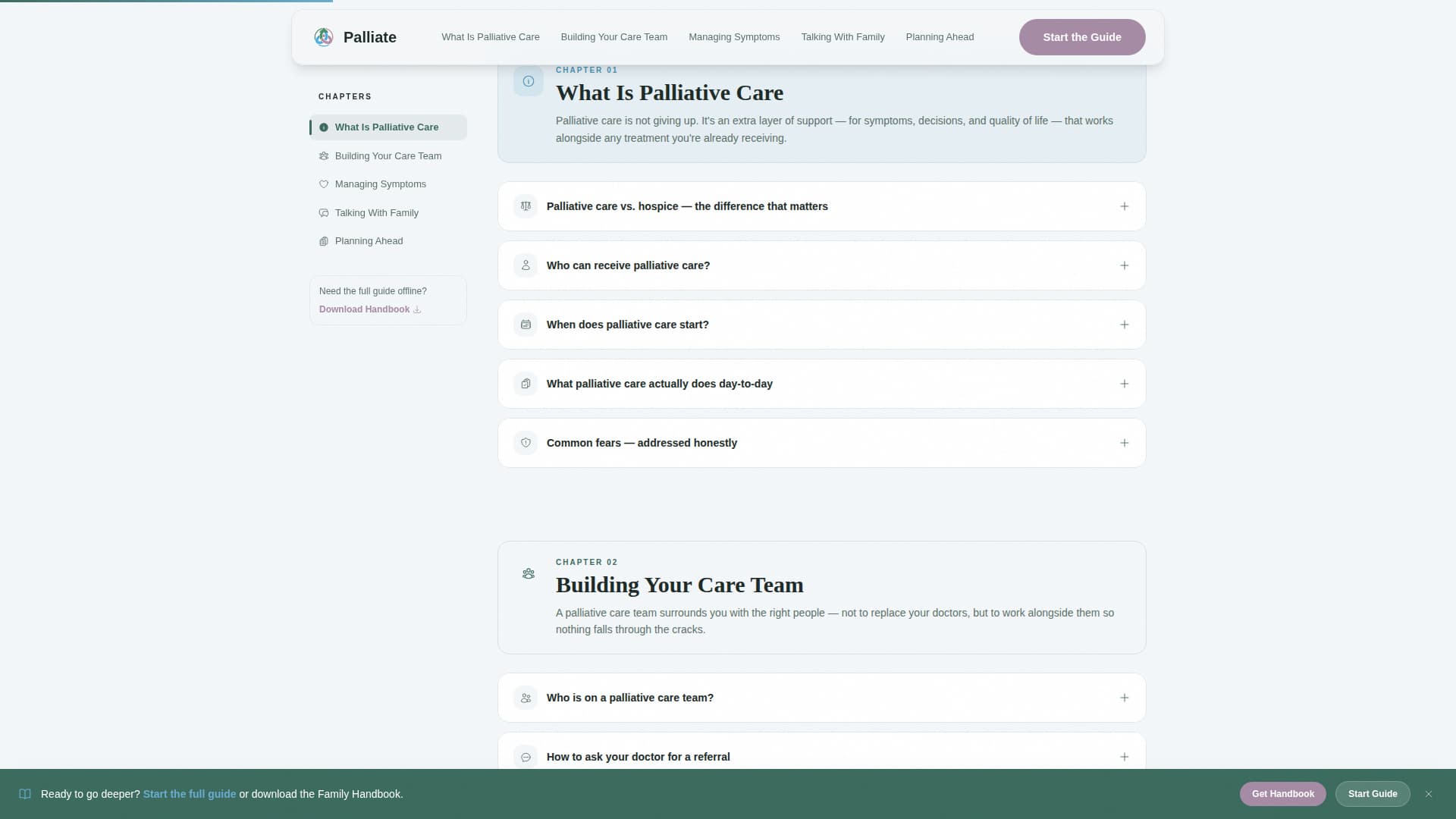 Palliate - Compassionate Palliative Care Landing Page Template