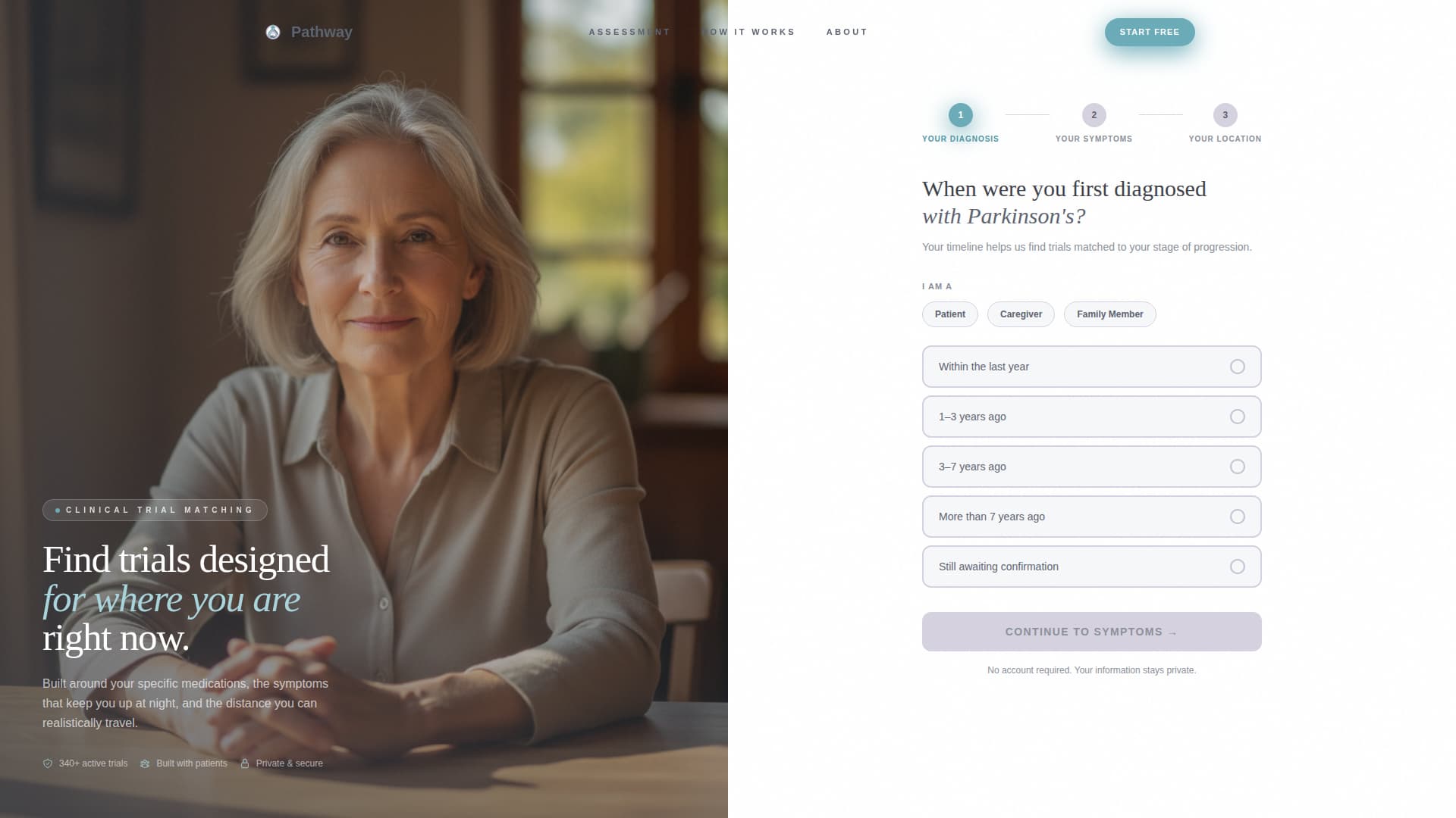 Pathway - Compassionate Parkinson's Landing Page Template