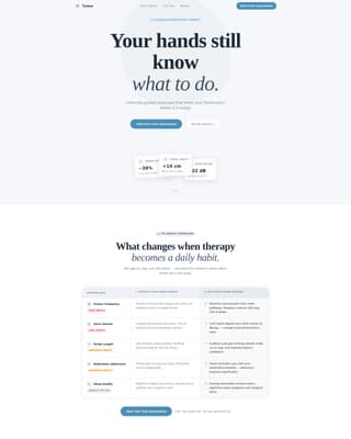 Tremor - Compassionate Parkinson's Landing Page Template