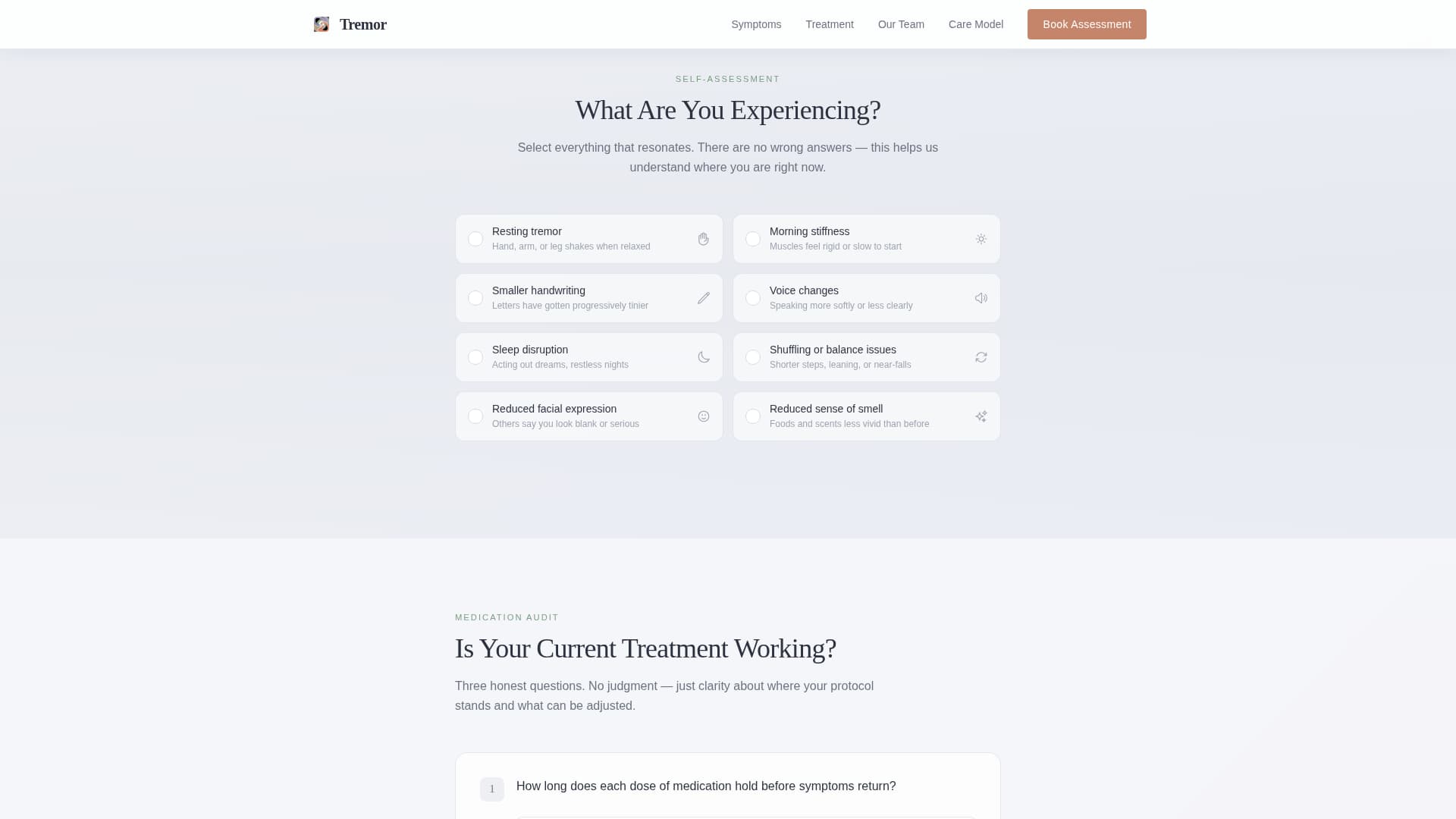 Tremor - Compassionate Neurology Landing Page Template