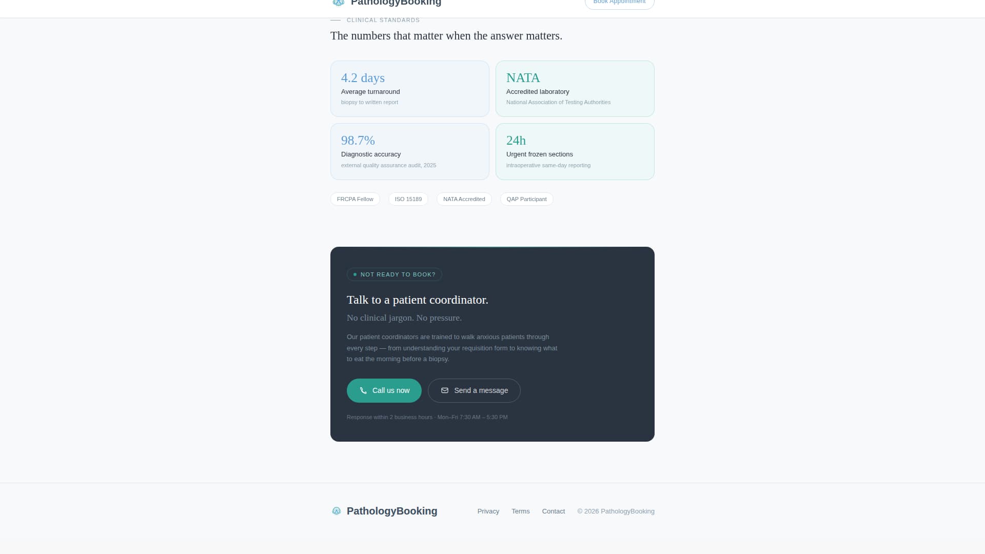 Pathology - Precise Diagnostic Landing Page Template