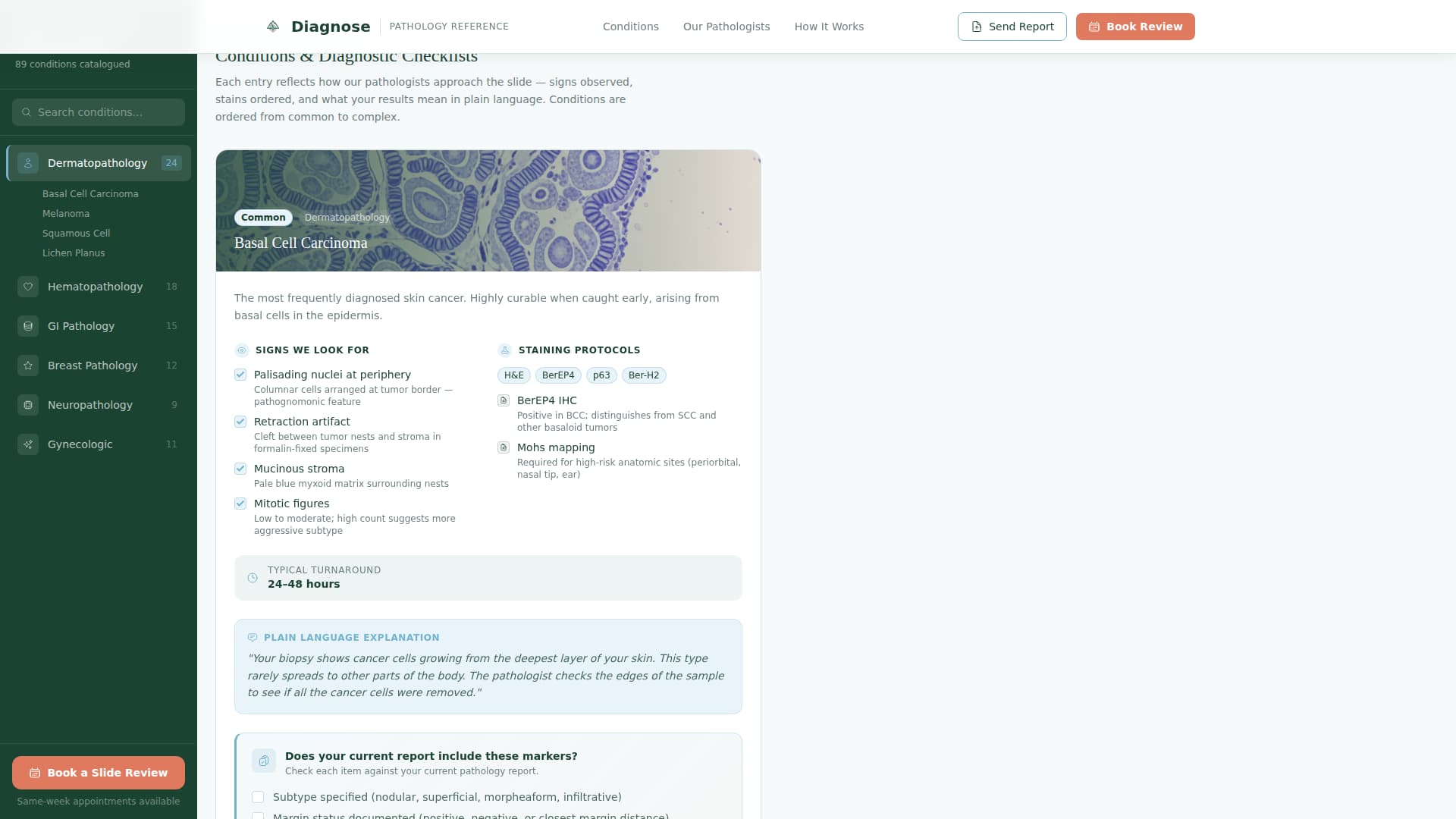 Pathologist Booking Website Template