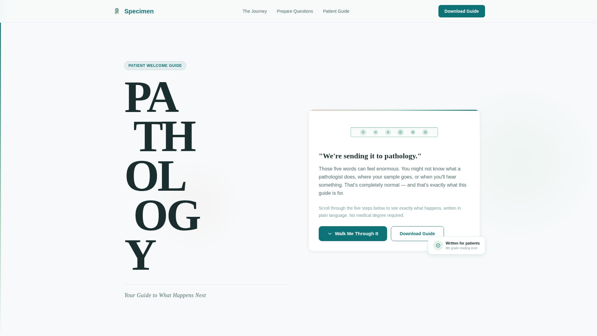Specimen - Trusted Pathologist Landing Page Template