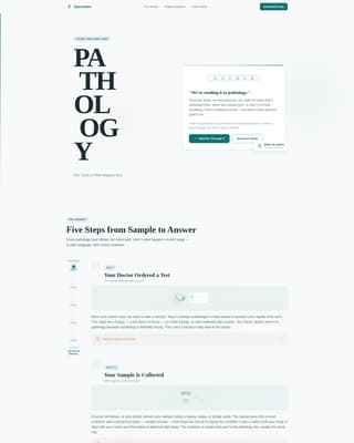 Specimen - Trusted Pathologist Landing Page Template