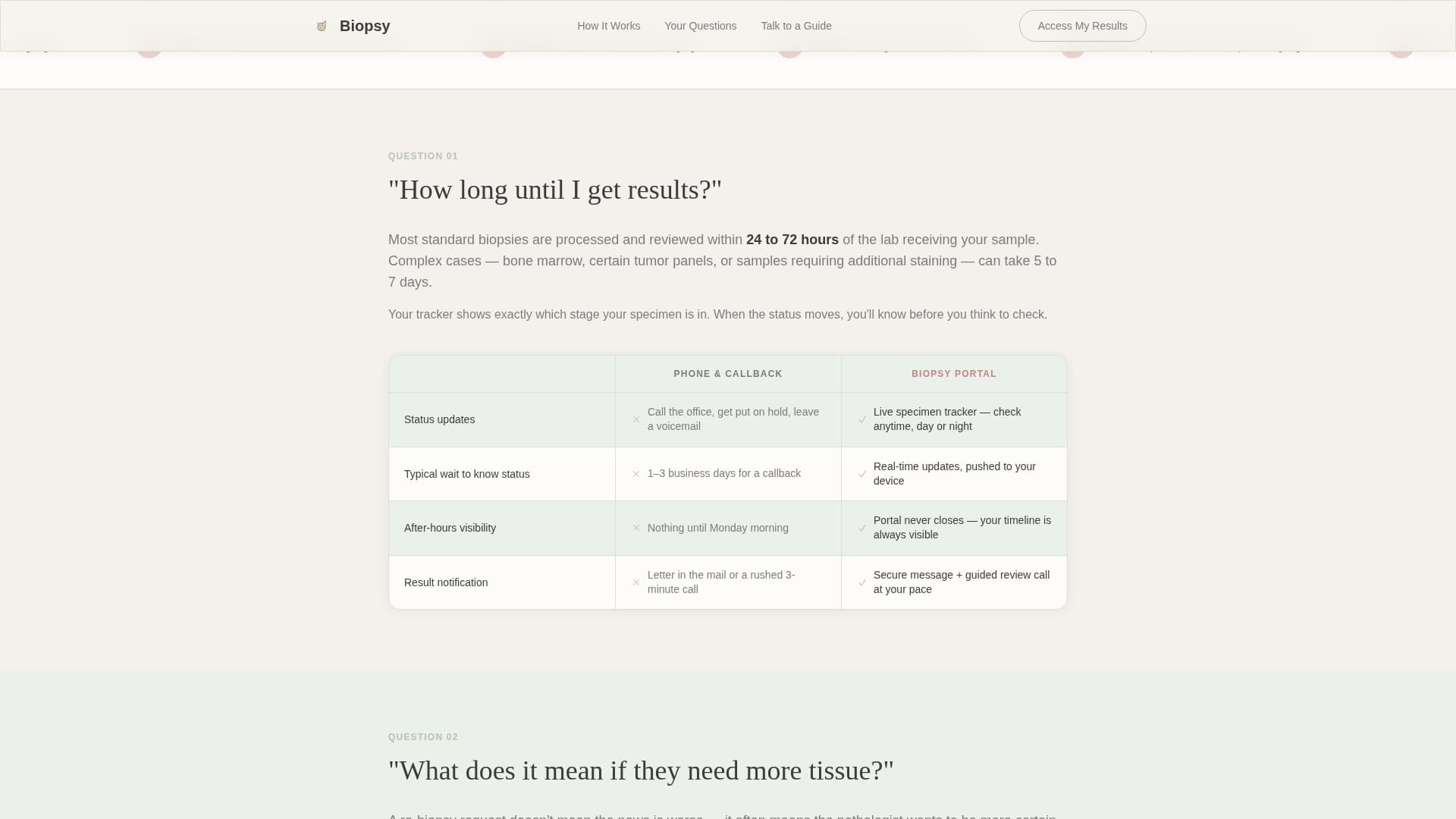 Biopsy - Reassuring Pathologist Landing Page Template