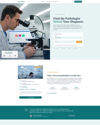 Pathologist - High-Converting Provider Landing Page Template