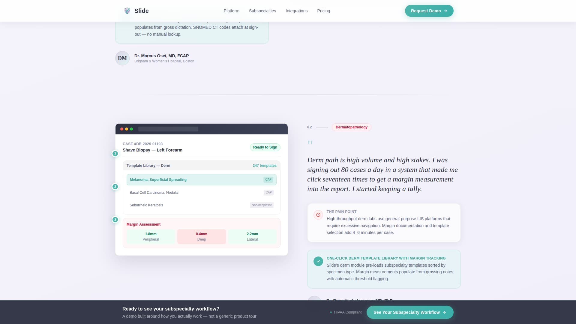 Slide - Precision Pathology Landing Page Template