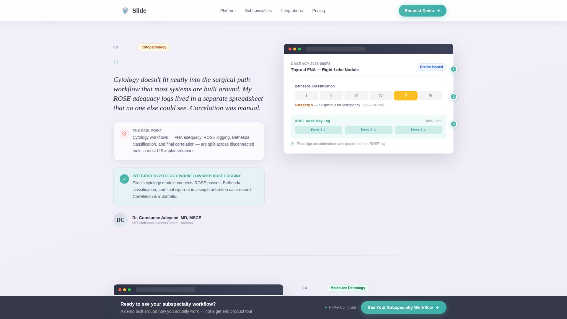 Slide - Precision Pathology Landing Page Template