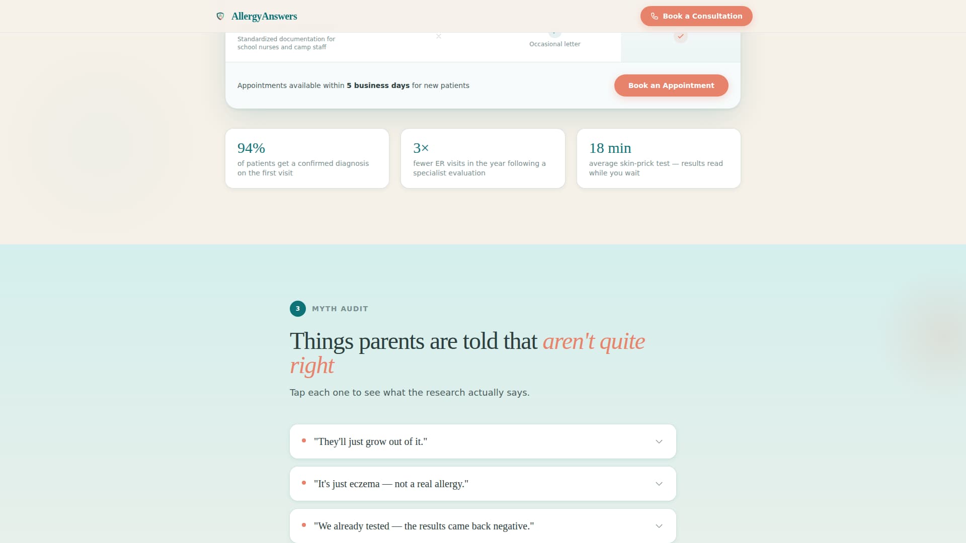 Breathe - Trusted Pediatricallergist Landing Page Template