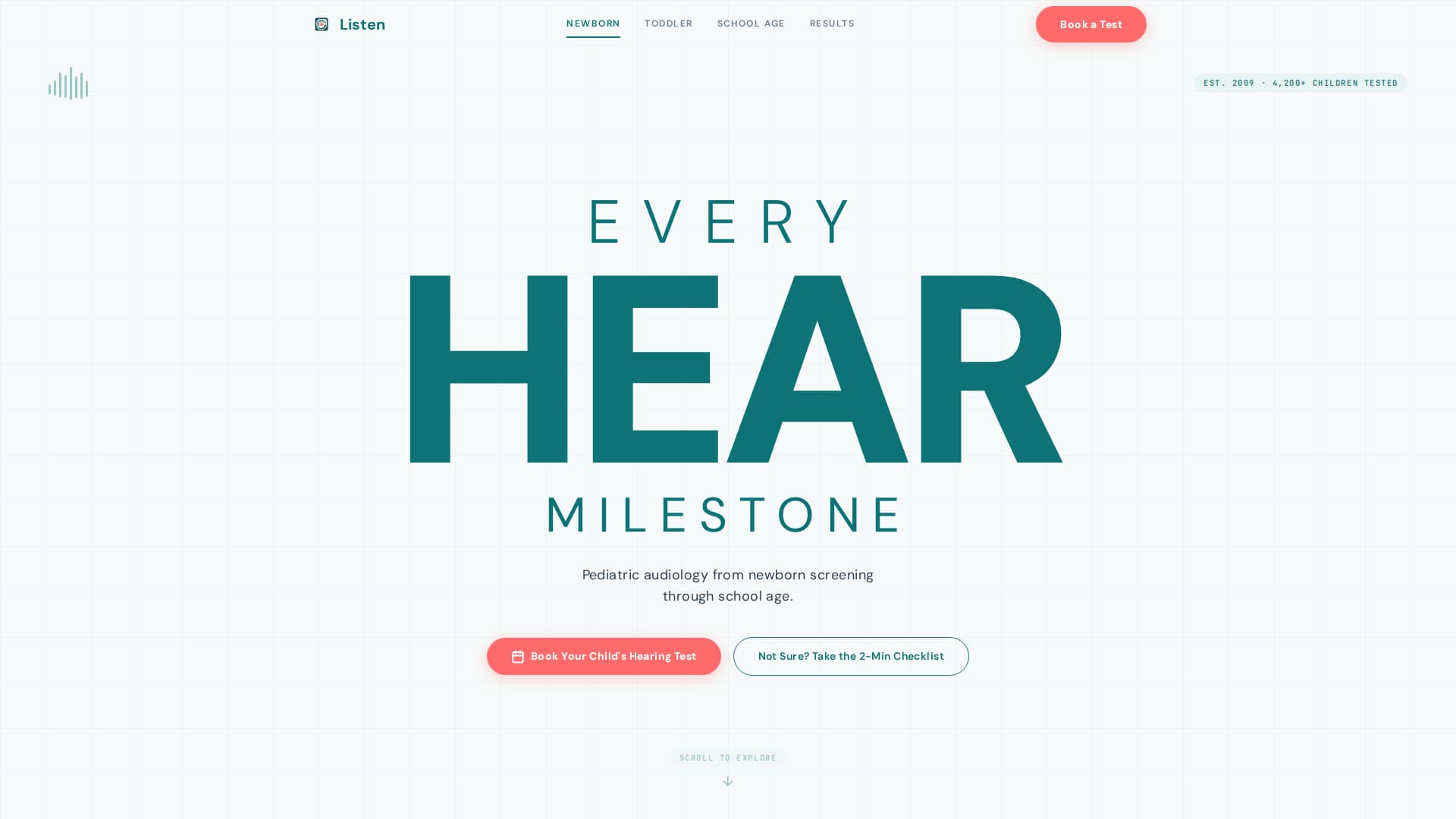Listen - Trusted Pediatricaudiology Landing Page Template