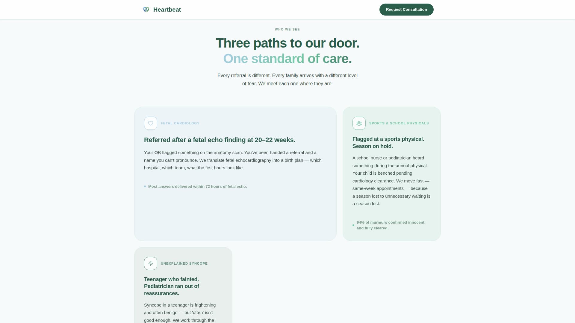 Heartbeat - Trusted Pediatriccardiology Landing Page Template