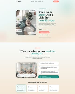 Wiggles - Gentle Pediatric Landing Page Template