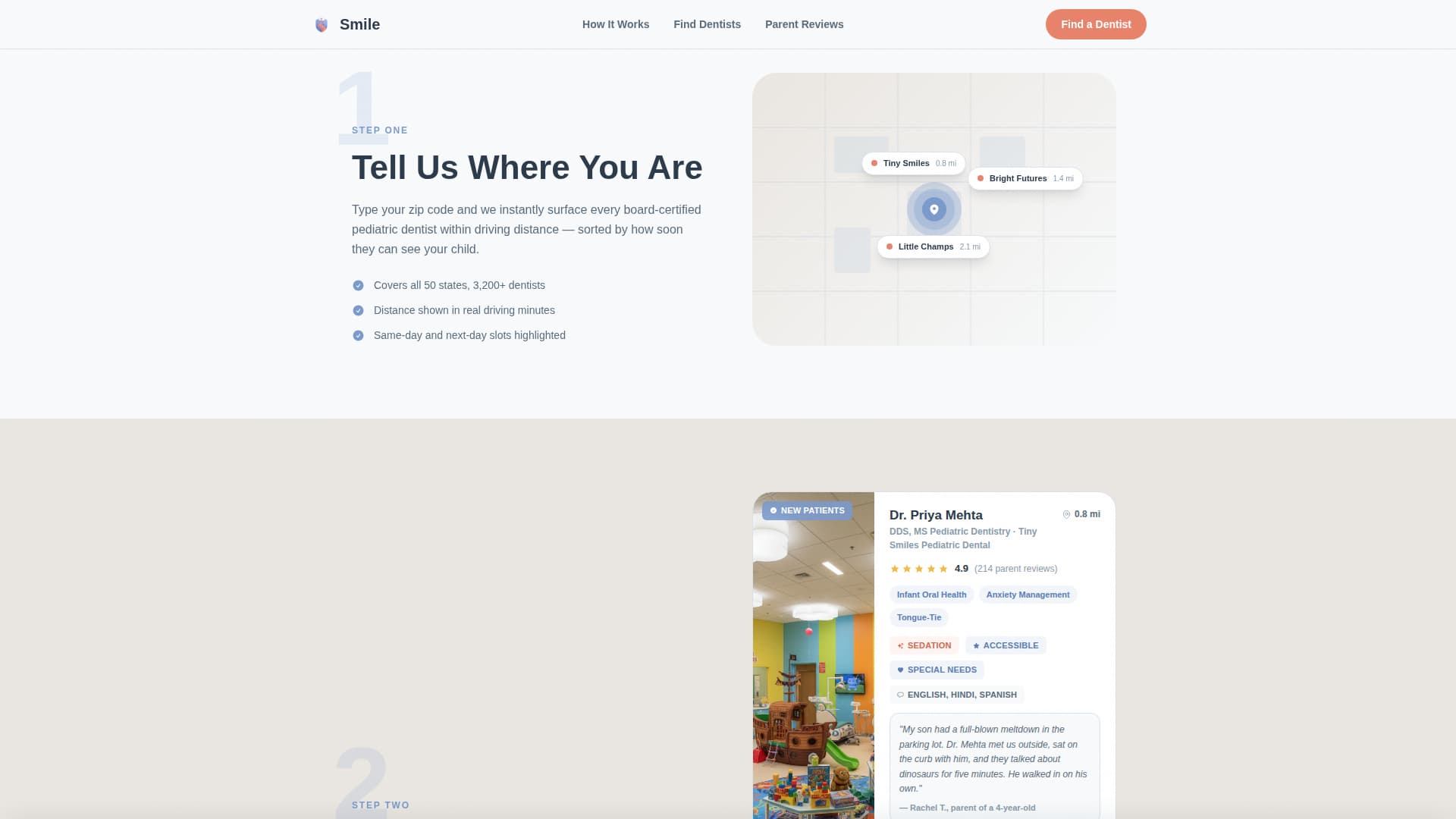 Smile - Trusted Pediatricdentist Landing Page Template