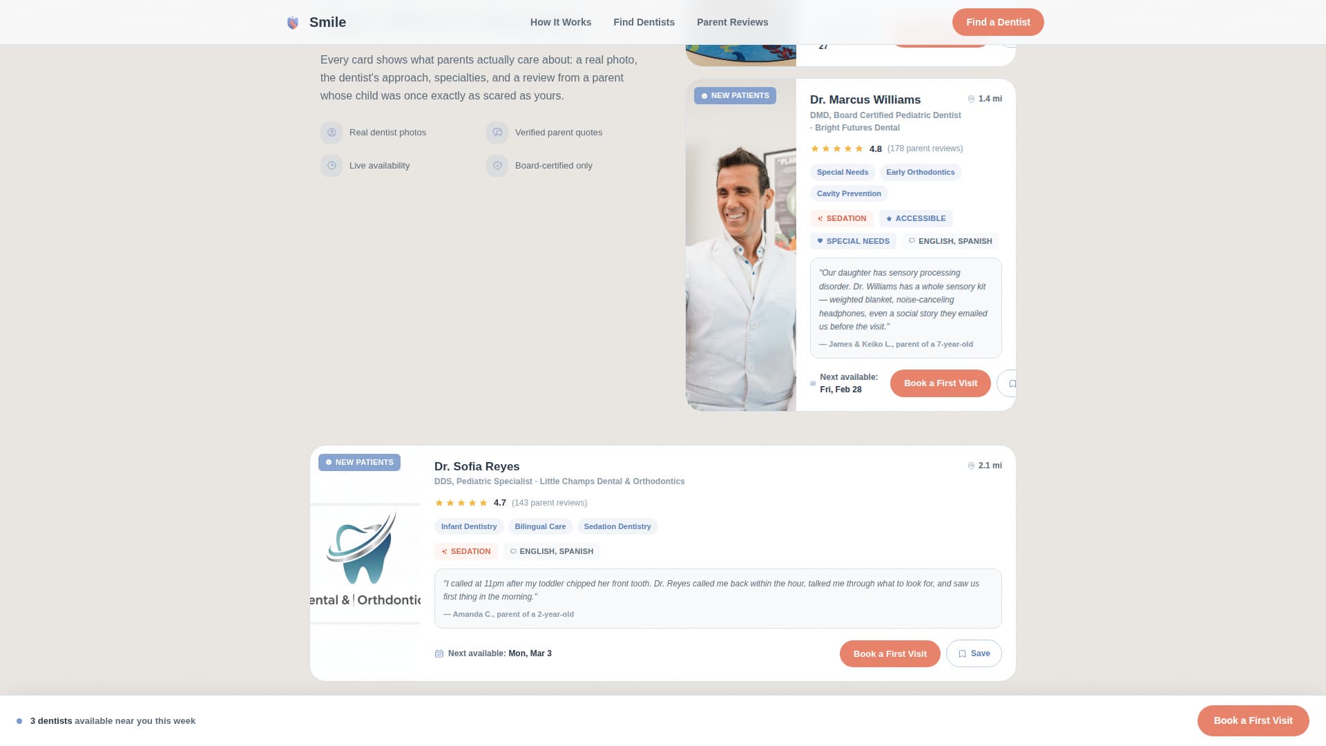 Smile - Trusted Pediatricdentist Landing Page Template