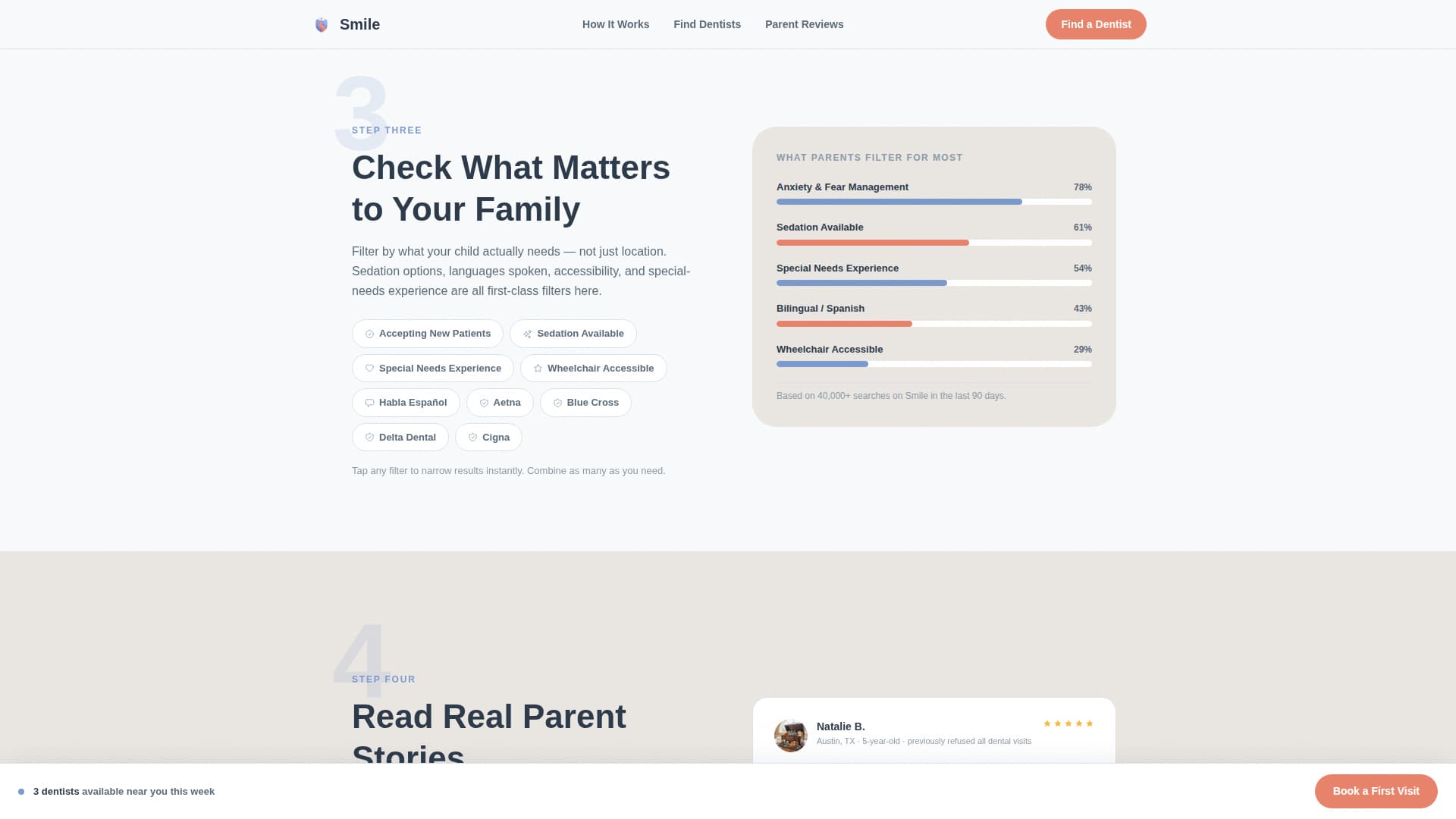 Smile - Trusted Pediatricdentist Landing Page Template