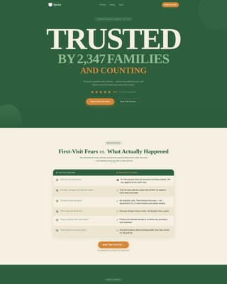 Pediatric Dentist Booking Website Template
