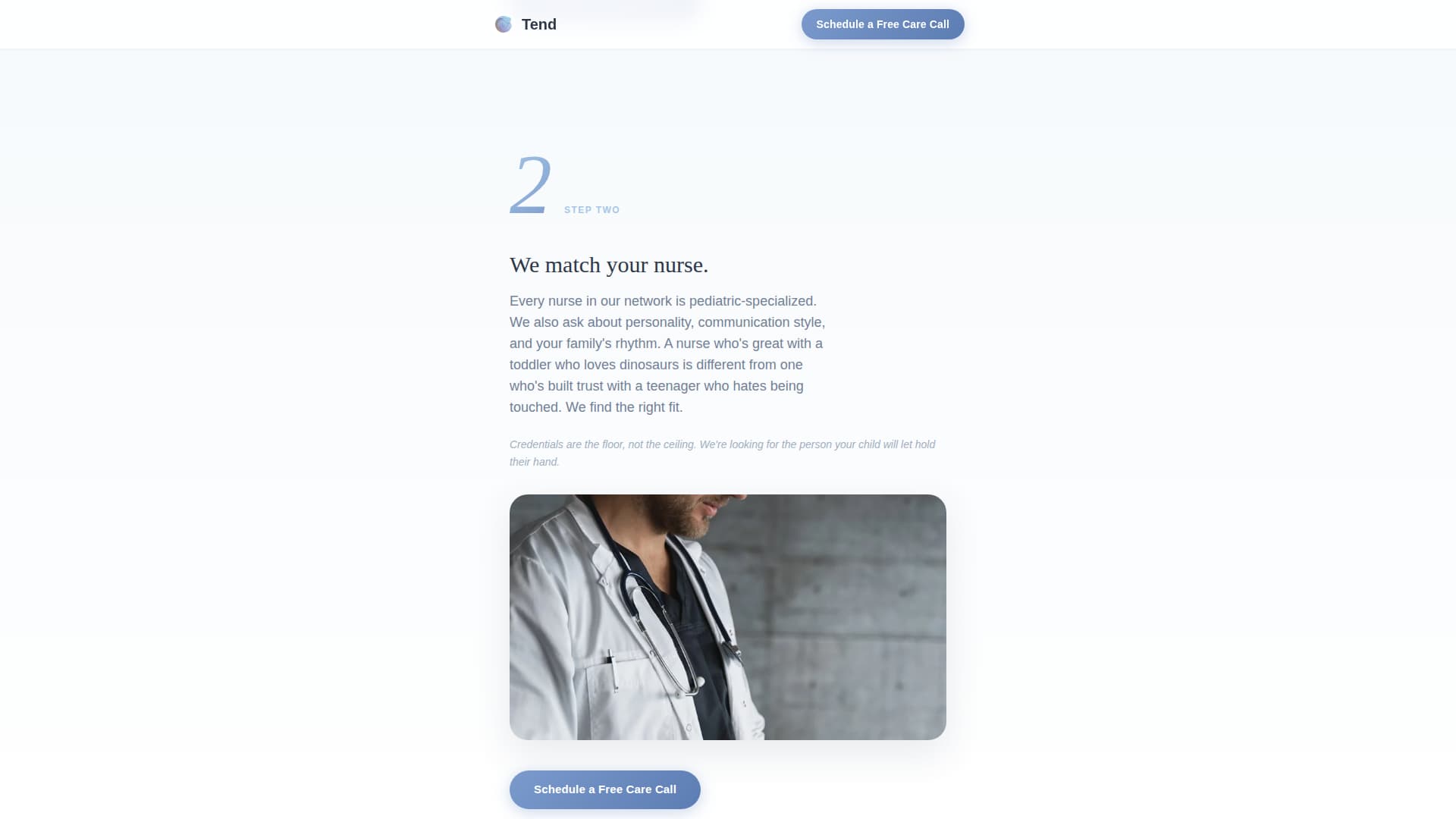 Tend - Compassionate Pediatric Landing Page Template