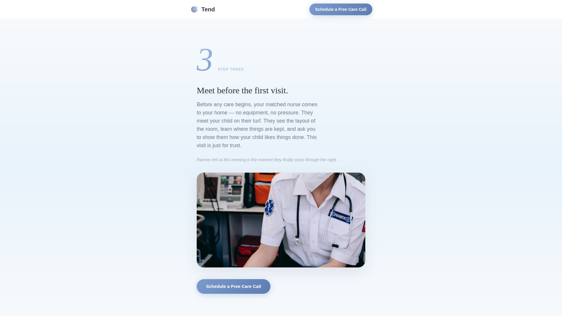 Tend - Compassionate Pediatric Landing Page Template