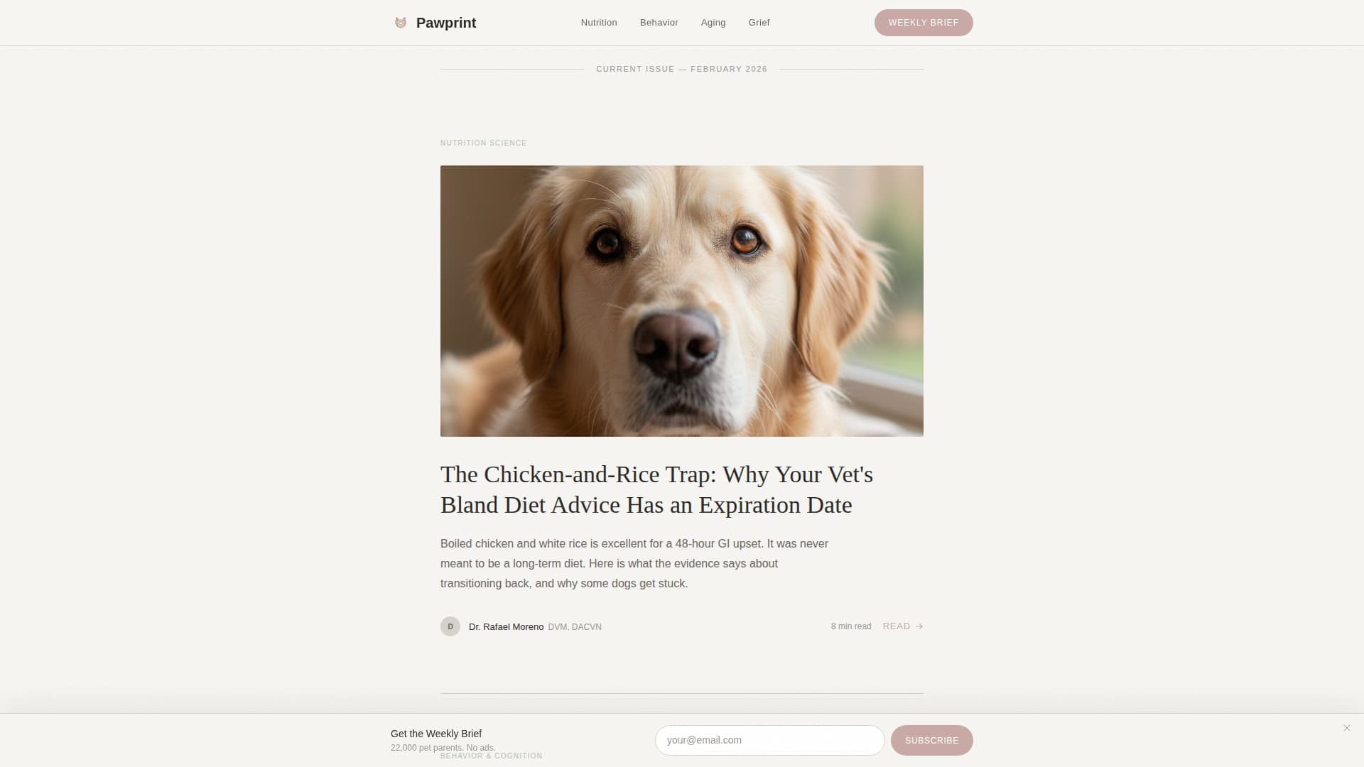 Pawprint - Trusted Petcare Landing Page Template