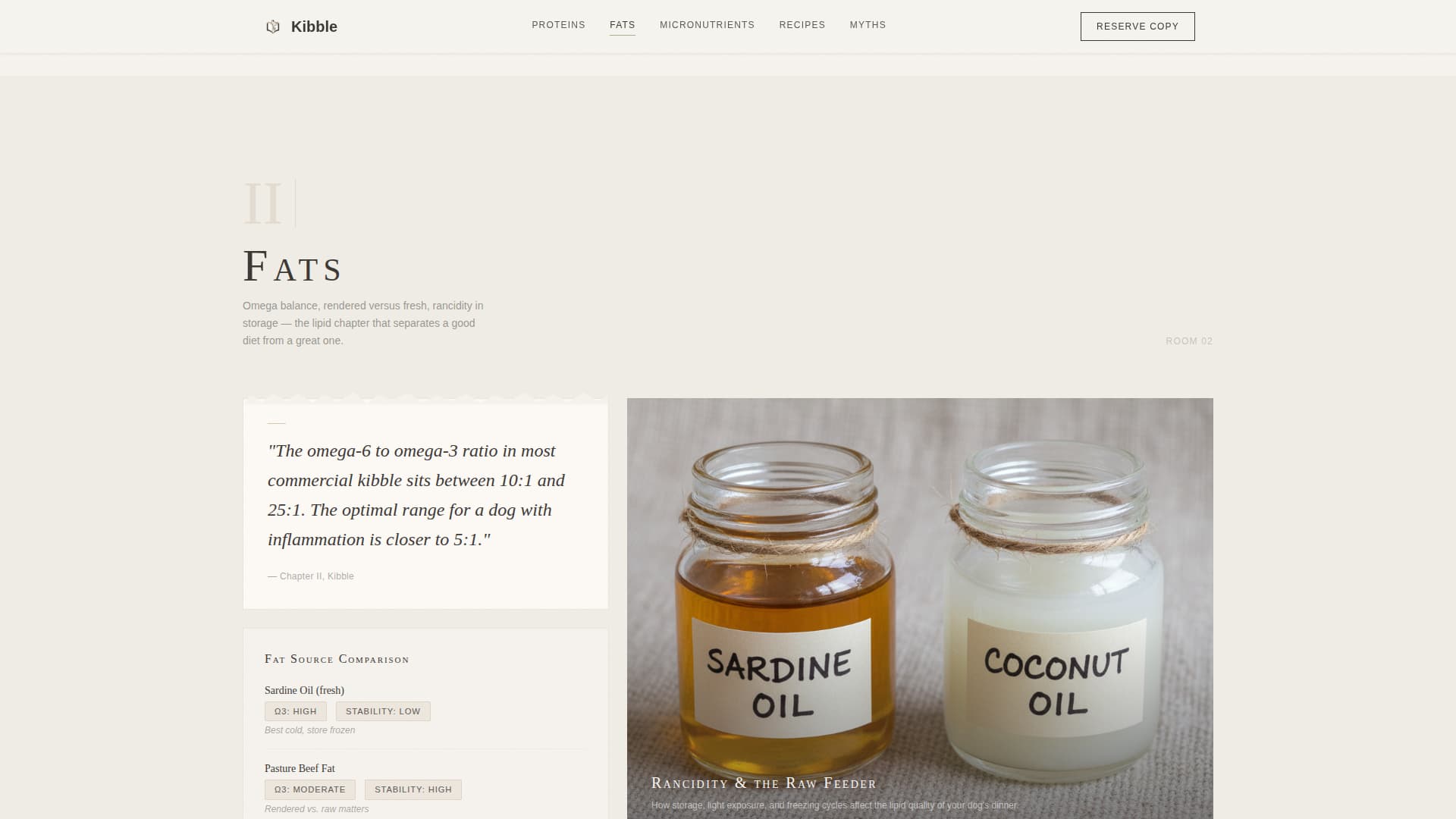 Kibble - Artisan Petnutrition Landing Page Template