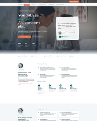 Soothe - Trusted Pediatric Pain Landing Page Template