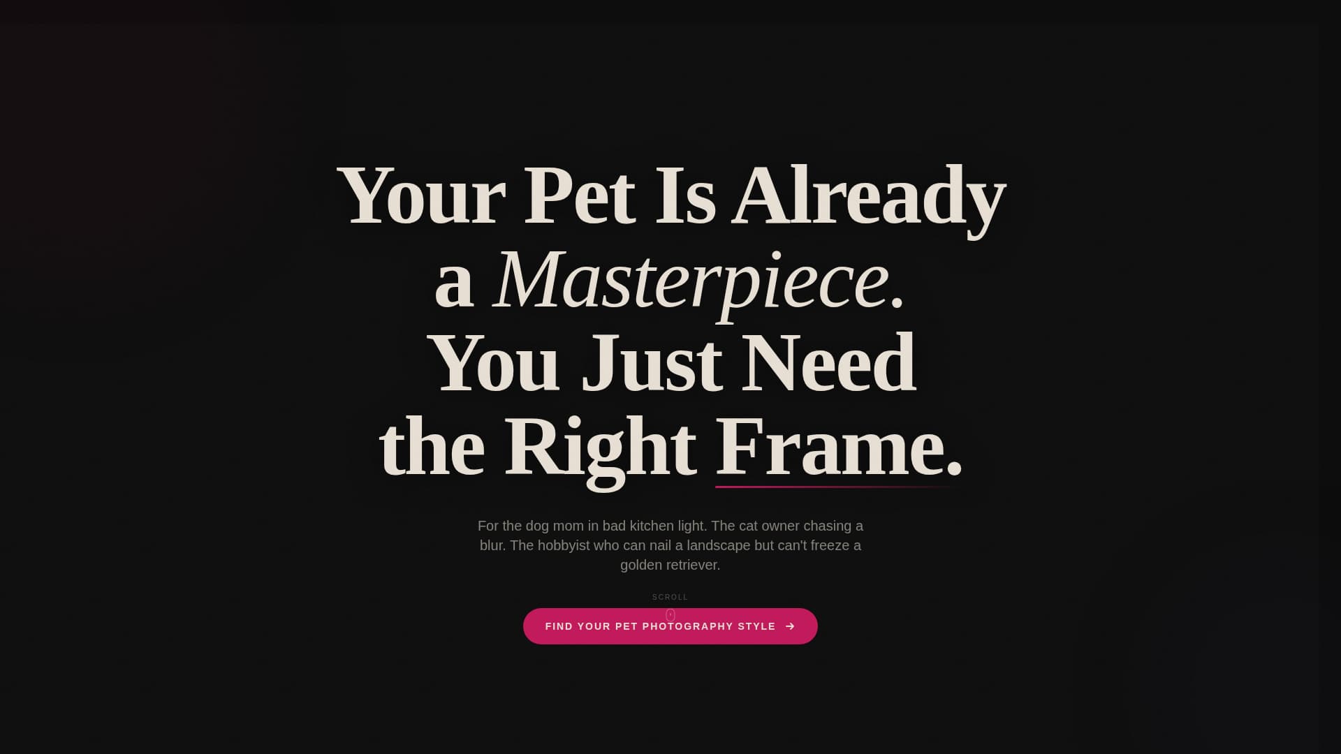 Shutter - Captivating Petphotography Landing Page Template