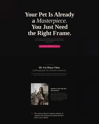 Shutter - Captivating Petphotography Landing Page Template