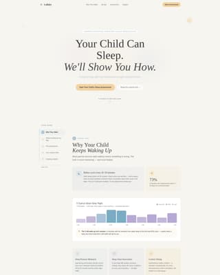 Lullaby - Trusted Pediatric Sleep Landing Page Template