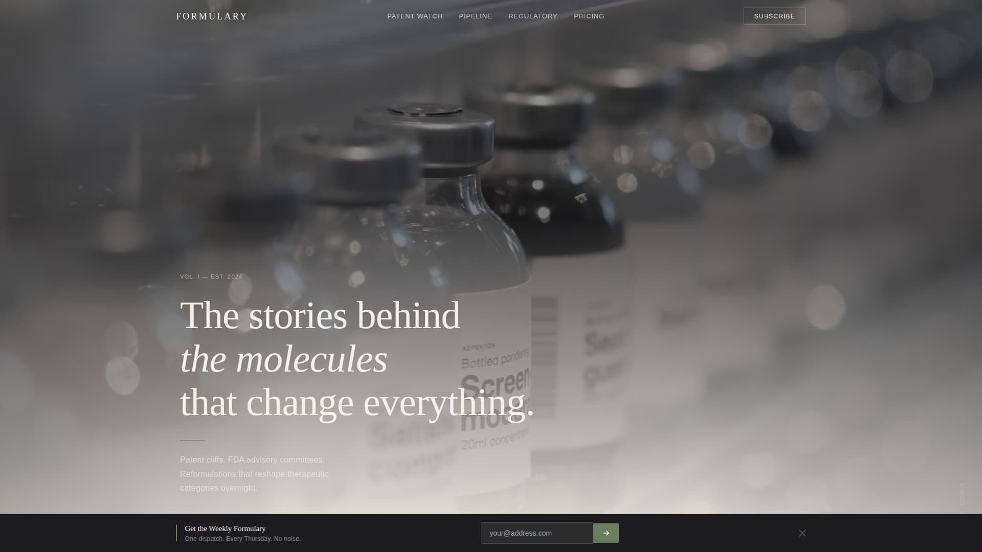 Synthesis — Premium Drug Development Landing Page Template